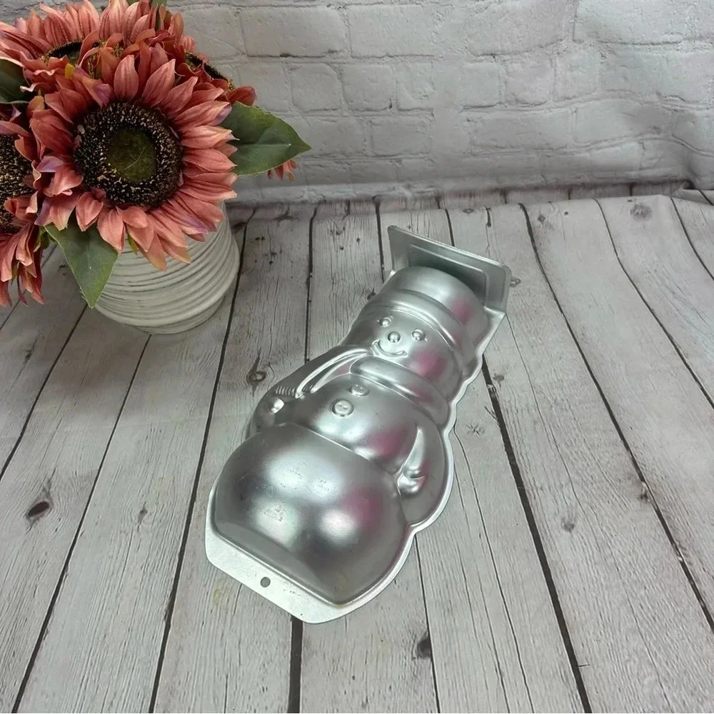 vintage 1985 wilton snowman cake pan mold holiday christmas winter birthday